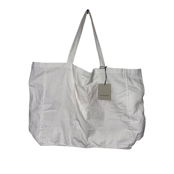 ALLSAINTS Access All Areas Tote in White & Neon Pink One Size New Womens Bag Sho - Picture 6 of 8